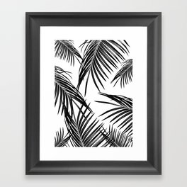 Black Palm Leaves Dream #1 #tropical #decor #art #society6 Framed Art Print