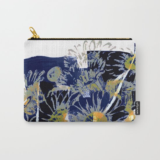 daisies on astract bakground Carry-All Pouch
