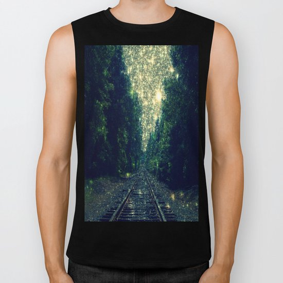 Dreamy Train Tracks Biker Tank