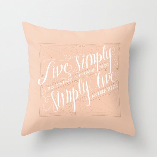 Live Simply Throw Pillow