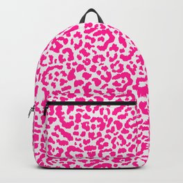 Cotton Candy Neon Pink Retro Leopard Backpack