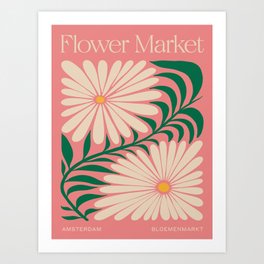Amsterdam: Flower Market Summer Color Series 03 Art Print