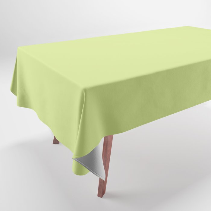 WARM GREEN SOLID COLOR. Light Pastel Celadon Plain Pattern   Tablecloth