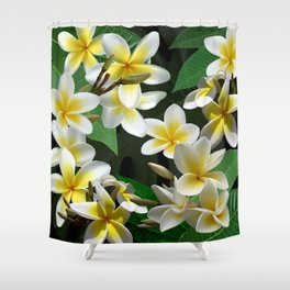 Plumeria Flowers Shower Curtain