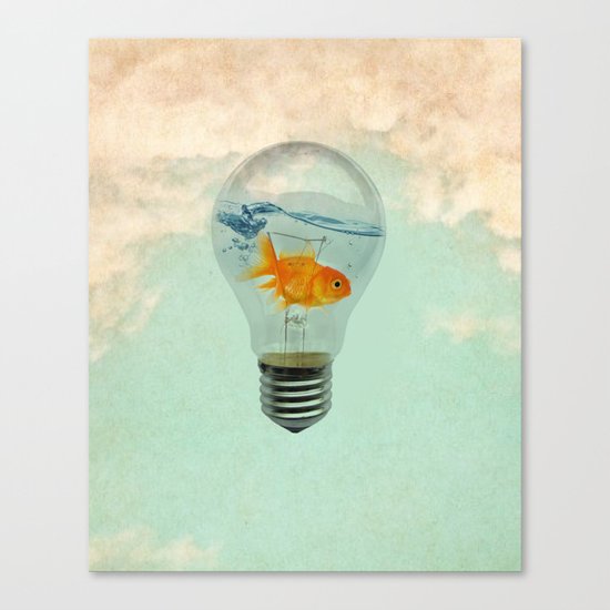 goldfish thinking Canvas Print