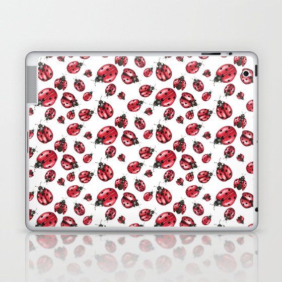Ladybug Seamless Pattern Laptop & iPad Skin