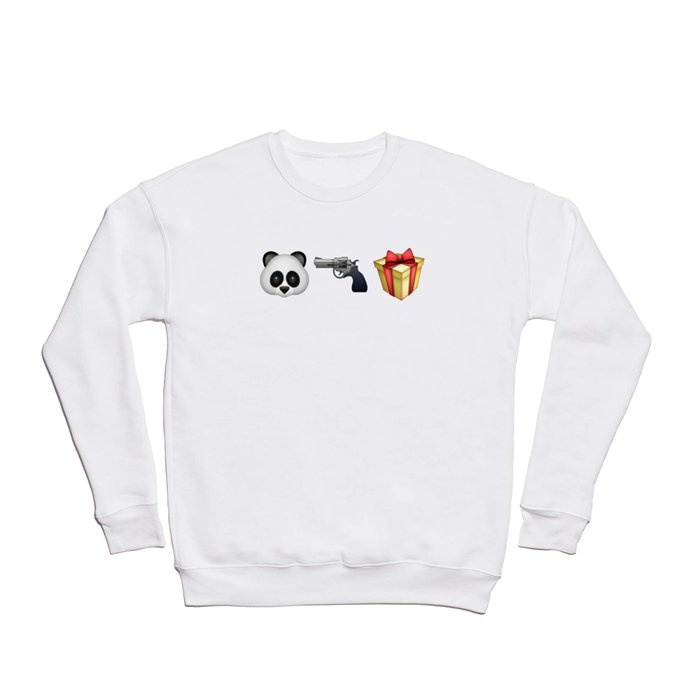 A Panda Next to a Gun Next to a Wrapped Gift (Shosanna, HBO Girls) Crewneck Sweatshirt