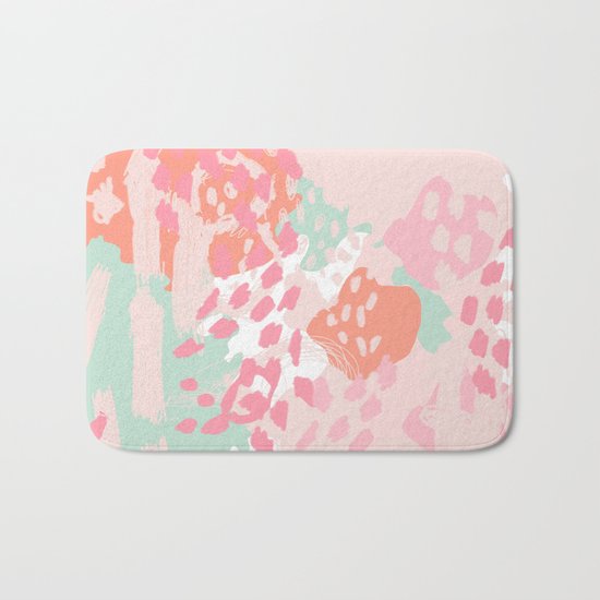 Brinley - abstract painting minimal modern art print home decor must haves Bath Mat