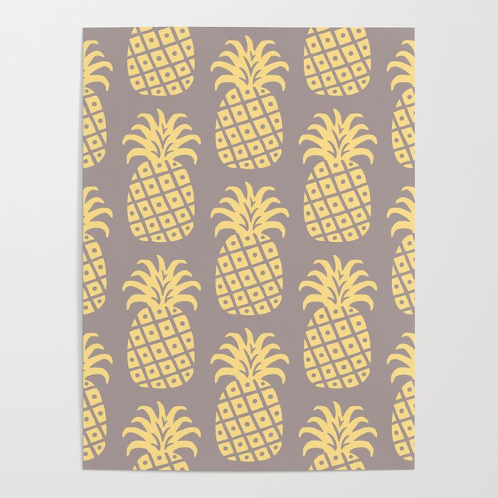 Retro Mid Century Modern Pineapple Pattern 544 Poster