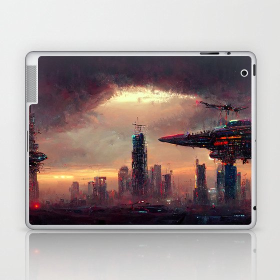 Flying to the Infinite City Laptop & iPad Skin