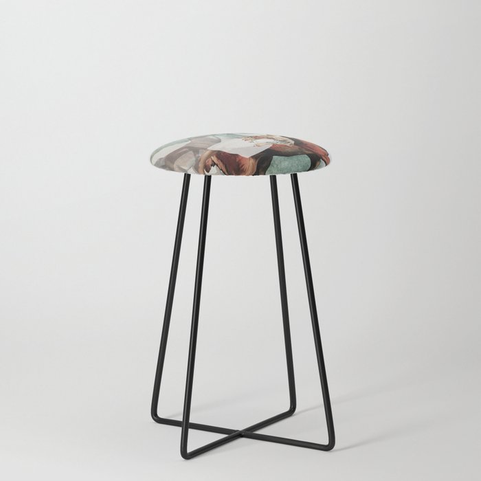 A dream of a journey with deers Counter Stool
