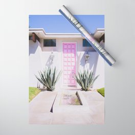Palm Springs, Pink Door, Succulent, Cactus, Desert, California Wrapping Paper