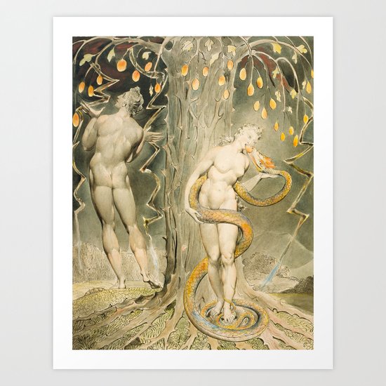 16x20 Poster Temptation and Fall of Eve by William Blake 1808 #PL3 