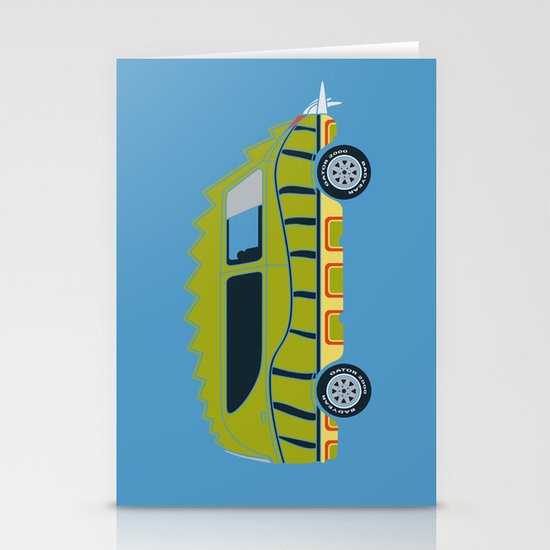 Death Race 2000 Alligator Van Stationery Cards