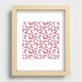 Pink Glitter Leopard Pattern Recessed Framed Print