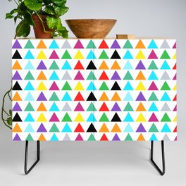colorful bright triangle pattern Credenza