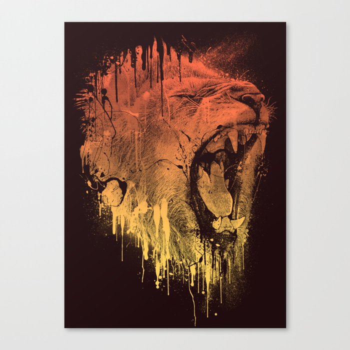 FIERCE LION Canvas Print