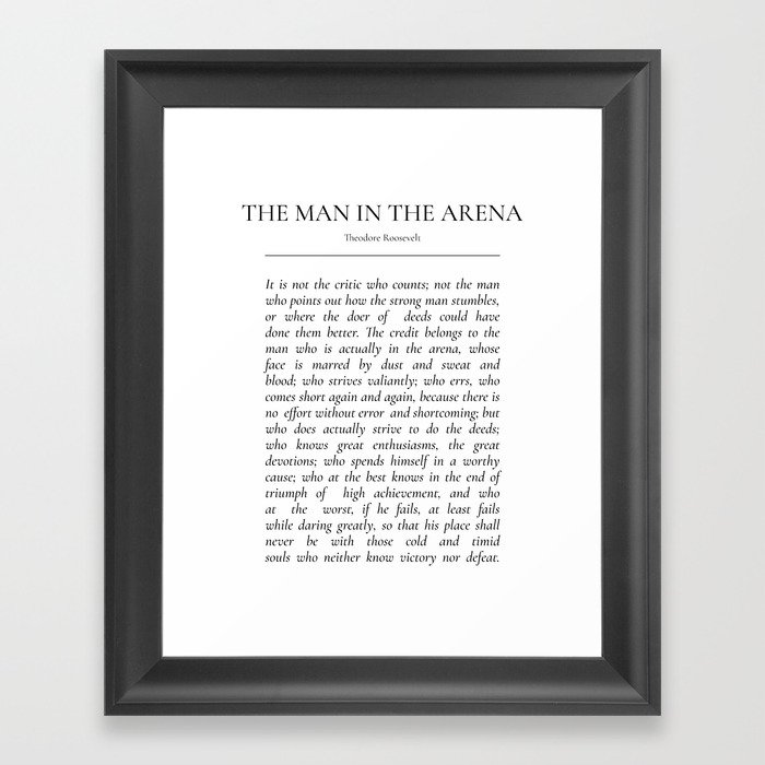 The man in the arena  Framed Art Print