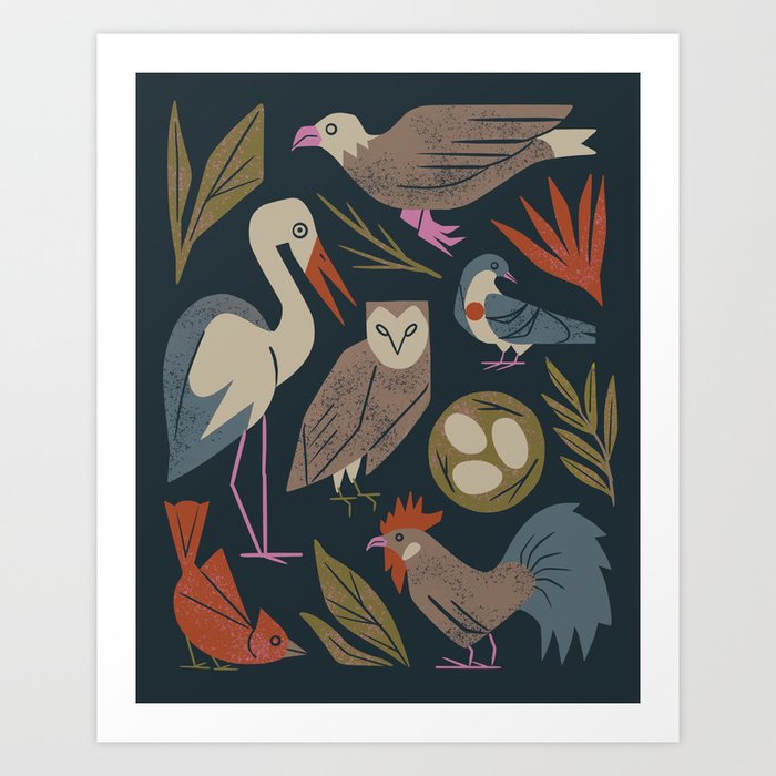 Bird Friends Art Print
