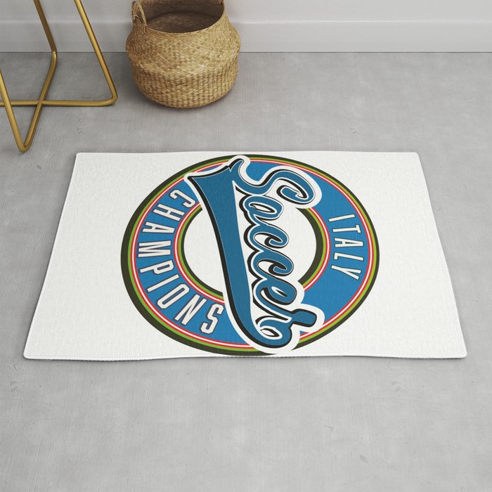 Italy soccer champions logo Rug