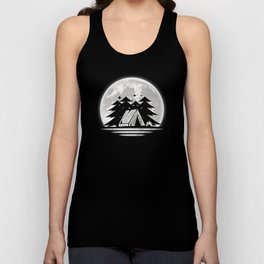 Camp Camping Camper Moon Unisex Tank Top