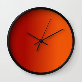 Ombre in Red Orange Wall Clock