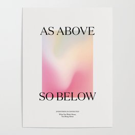 As Above - Spiritual Art Print Poster