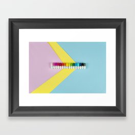 Happy little rainbow pills Framed Art Print