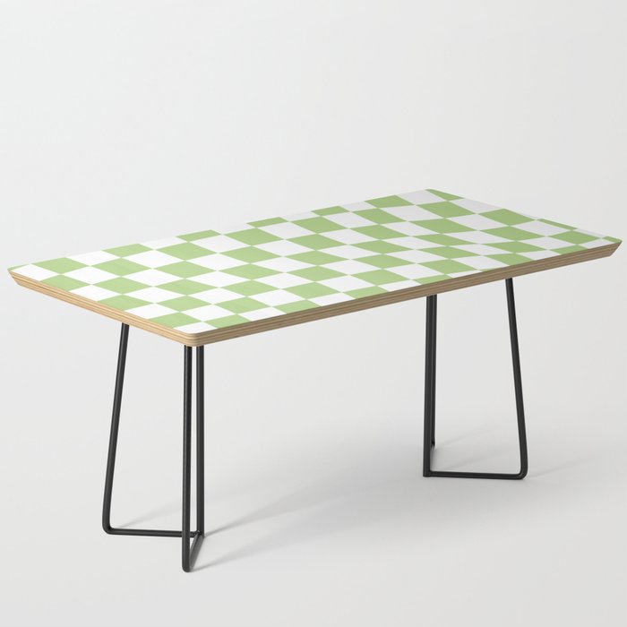 Lime Green Warped Check Coffee Table