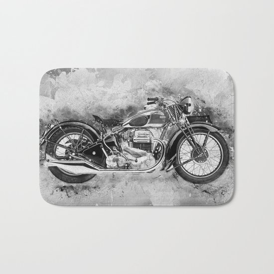 Vintage Motorcycle No2 Bath Mat