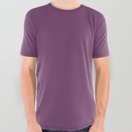 WOOD VIOLET Dark purple solid color  All Over Graphic Tee