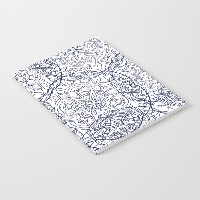 Blue Mandala Mosaic Design Notebook