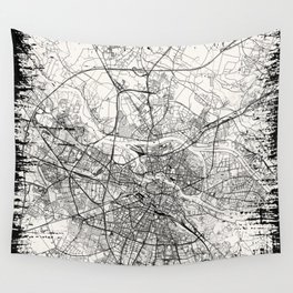 Wroclaw, Poland - Vintage city Map - Wroclove Wall Tapestry
