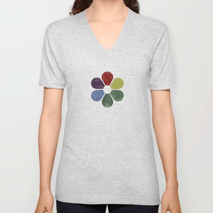 Vintage remake of Plate 4: Darkened Shades of the Primaries and their Complementaries, from the book Colour Harmony And Contrast, 1912 by James Ward V Neck T Shirt