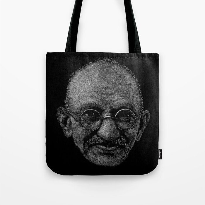Gandhi - Point Art Tote Bag