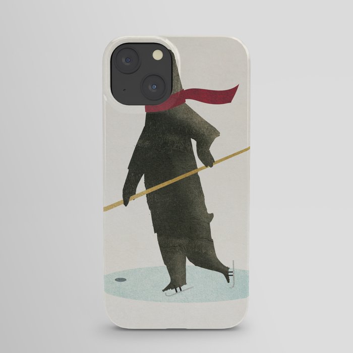 Black Bear Hockey Skate iPhone Case
