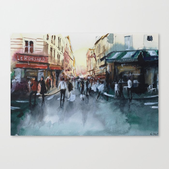 PARIS Street - Painting Canvas Print