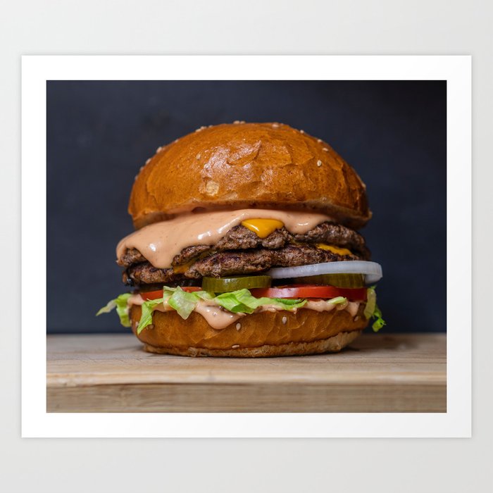 Delicious Burger Art Print