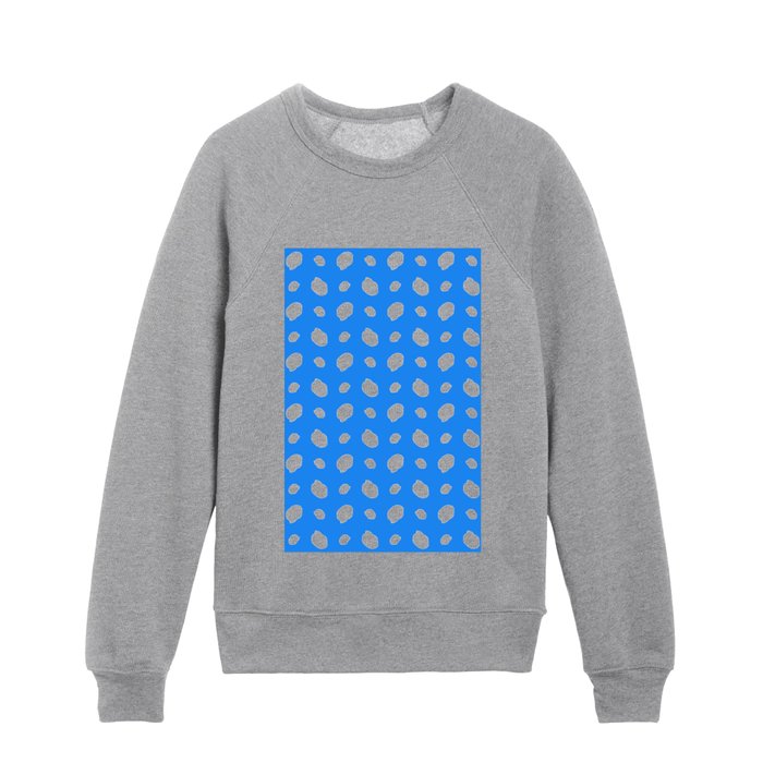 spot and blot 19 blue Kids Crewneck