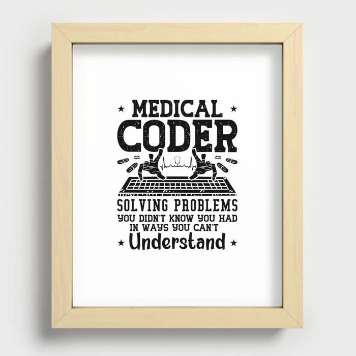 Medical Coder Solving Problems Coding Assistant Recessed Framed Print