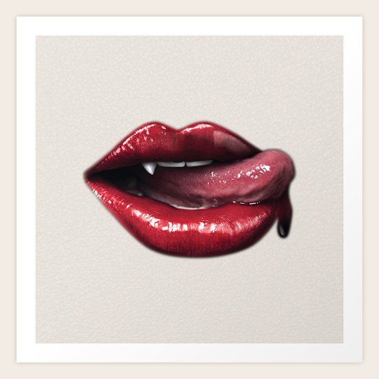 Lip and Blood Art Print