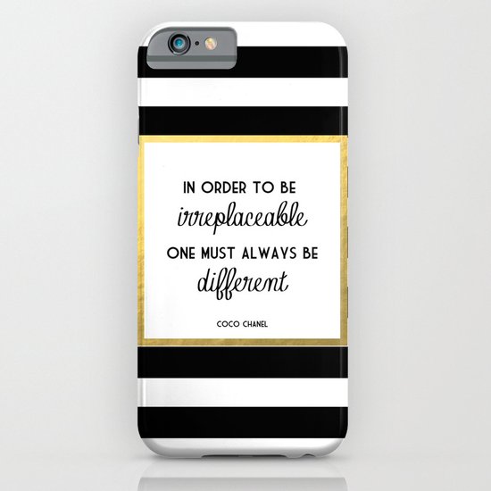 Coco Gold Irreplaceable Fashion Quote iPhone & iPod Case