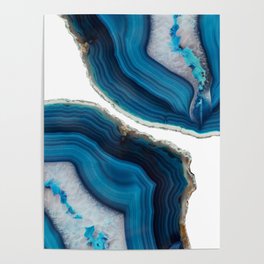 Blue Agate Poster