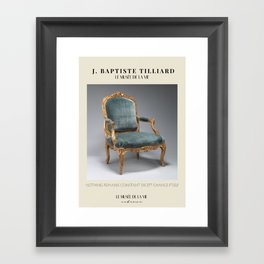 Vintage designer chair | Inspirational quote 27 Framed Art Print