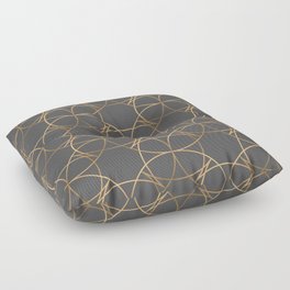 Gray and Gold Luxury Floor Pillow