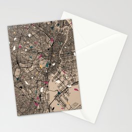 TOKYO Japan - City Map Collage Stationery Card