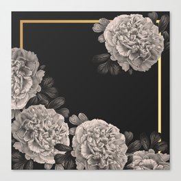 Flowers on a winter night Canvas Print