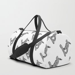 Black and white snowboard art print watercolor Duffle Bag