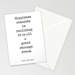 Great strange dream - Jack Kerouac Quote - Literature - Typewriter Print Stationery Card