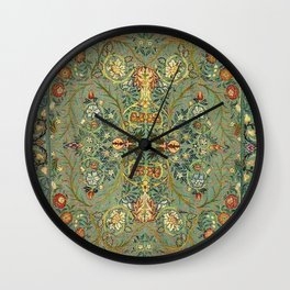 William Morris Antique Acanthus Floral Wall Clock